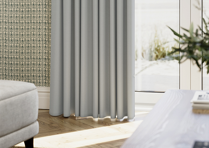 Kyoto Faux Silk, Silver - Made to Measure Curtains - Image 5